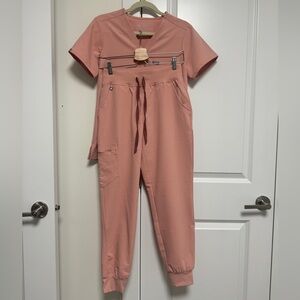 FIGS Set PINK Sand XS/P High Waisted